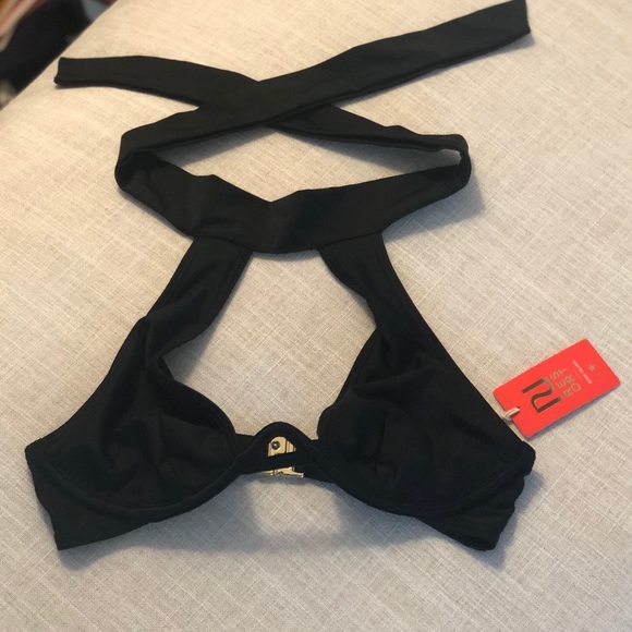NWT river island V wire high neck sexy bikini top - Picture 4 of 6